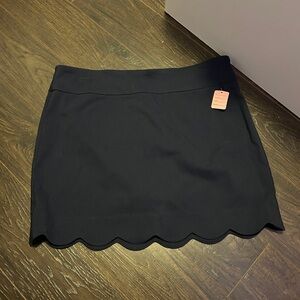Zac & Rachel Navy Blue Mini Skirt with Scalloped Hem